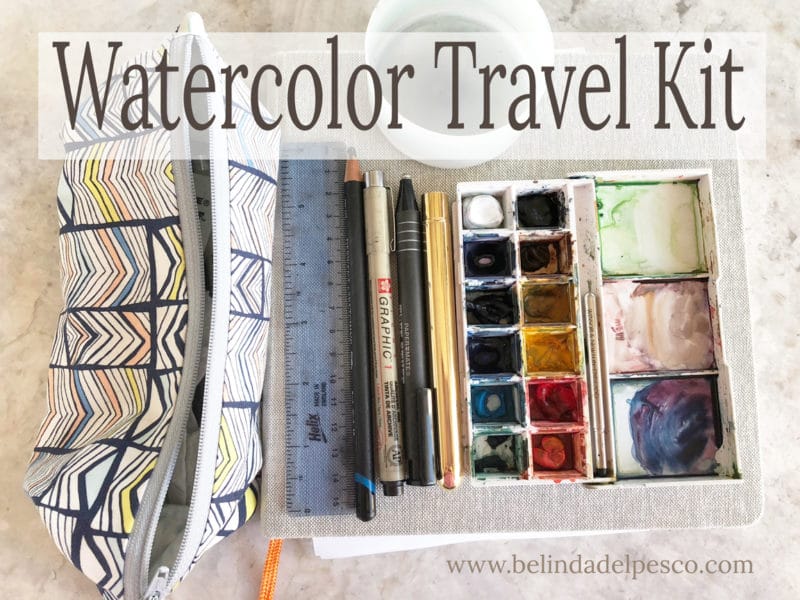 Watercolor Painting Travel Kit - Belinda Del Pesco